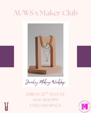 Jewelry Making Workshop AUWS X Maker Club post feature image